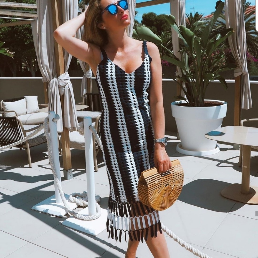 Zara striped crocheted dress - Picture 2 of 10